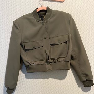 Olive Green Women's Bomber Jacket